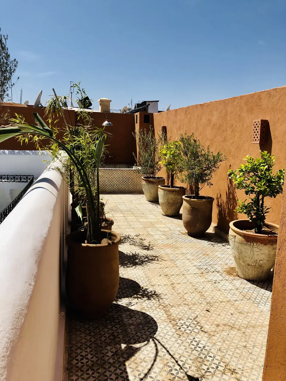 Terrace terracotta wall